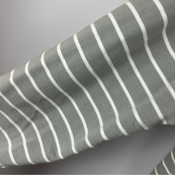 BB Dakota Striped French Terry Oversized Long Sleeve Tee XL Grey - Picture 9 of 12